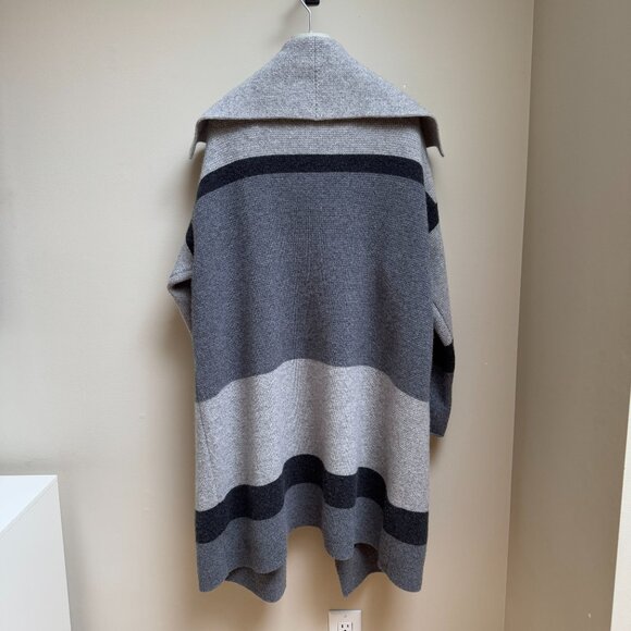 Vince Colourblocked Cardigan Blanket Wrap Coat - Picture 7 of 16